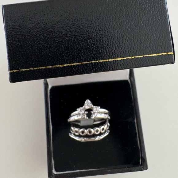 Bomb Party Jewelry - Bomb Party Delicates Dreams Dancing on Quiet Wings Black Onyx CZ Rhodium Plating